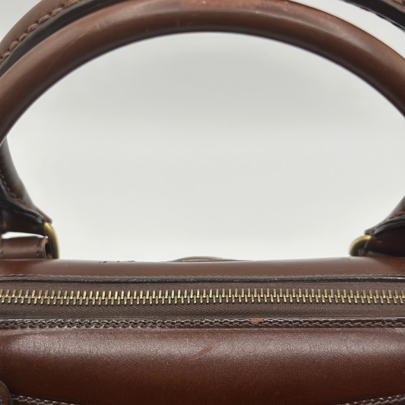 Dooney & Bourke Blue and Brown Leather Satchel - Picture 4 of 11